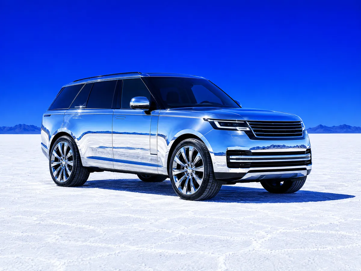 Chrome SUV on a white salt flat, Google, Meta, and TikTok ads